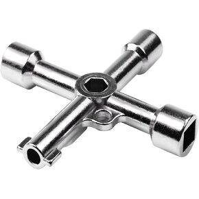 ATOPLEE Electrical Cabinet Key, 4 Way Utilities Key,Triangle/Square/Panel Cross Key for Faucet,Gas Meter,Valve,Spigots,Electrical Cabinet Opening