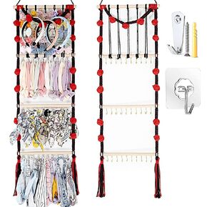 jontell Headband Holder for Girls Hair Bows Organizer for Baby Girls Hair Bows Hanger Headband Storage Hair Accessories Organizer for Baby Girls Bow Hanger Over The Door