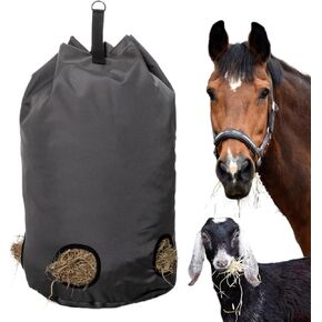 NordNynk Hay Bags for Horses - Super Strong & Tough 1200D Oxford Haybag - Tote with New Advanced Slow Feed Function - Bag to Feed Hay to Horse, Donkey, Goats - Keeps Stable and Trailer Clean