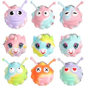 9pcs Animal Pop Balls Party Favors for Kids, Interesting 3D Pop Balls Its Fidget Toys Animal Pop Balls Fidget Toys for Kids Carnival Prizes Ideal Kid Prizes Party Favors