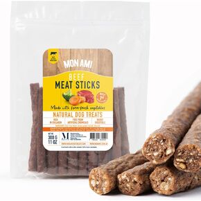 Mon Ami Variety Dog يعامل أعواد اللحوم للكلاب مع خضروات المزرعة الطازجة - يعامل الكلاب من الدرجة البشرية مع الأطعمة الفائقة - يعامل تدريب الكلاب - يعامل صحي للكلاب الصغيرة والمتوسطة والكبيرة