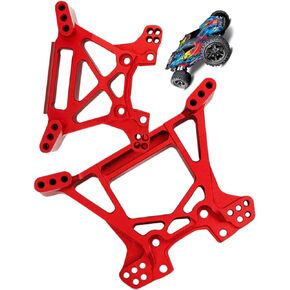 RC Alloy Front Rear Shock Tower Upgrades Part for Rustler 4x4/Rustler VXL 4x4 4WD,Replaces 6738 6739,Green