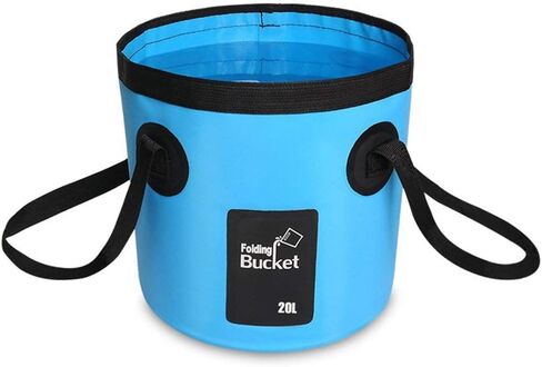 Multifunctional Collapsible Portable Travel Outdoor Wash Basin Folding Bucket Water Storage Bag for Camping Hiking Travel Fishing Caravan Washing (Blue in Kuwait