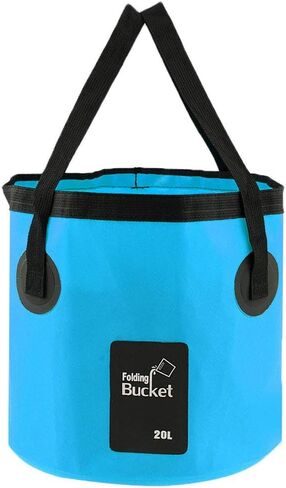 Multifunctional Collapsible Portable Travel Outdoor Wash Basin Folding Bucket Water Storage Bag for Camping Hiking Travel Fishing Caravan Washing (Blue in Kuwait