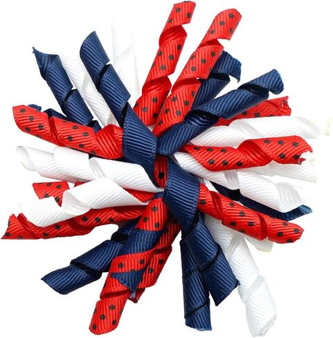 CÉLLOT 30 قطعة من إكسسوارات الشعر لعيد الهالوين وعيد الميلاد للفتيات وشريط من الحرير المضلع وأقواس دوامة مجعدة ومشابك التمساح للفتيات الصغيرات والأطفال الصغار in Kuwait