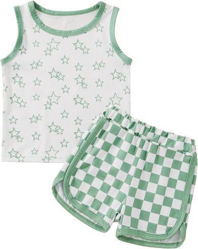 SYNPOS طفل صبي طقم ملابس صيفي بيبي بوي مجموعات قصيرة غير رسمية بيبي بوي القطن مجموعة ملابس 6M 12M 18M 24M 2T 3T in Kuwait