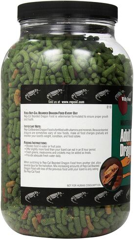 Rep-Cal Srp00816 طعام الحيوانات الأليفة ذو اللحية البالغة، 2 رطل in Kuwait