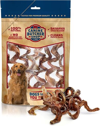 Bully Stick Spirals/Springs Raised & Made in USA, (Pack of 6), Odor Free, All-Natural Dog Chews, Treats in Saudi Arabia