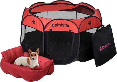 Combffle Salon 3-in-1 Pet Playpen, Sofa & Bed - Portable & Foldable with Removable Zipper Top - Indoor/Outdoor Comfort & Support for Medium Dogs, Puppies & Cats in Saudi Arabia