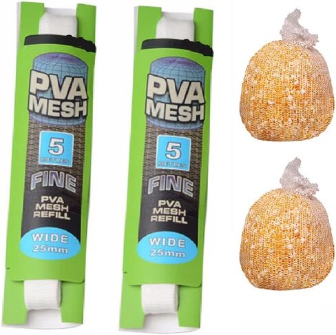 2 قطعة 25 مللي متر PVA شبكات صيد سمك الشبوط عبوة الطعم أكياس تخزين الحفارات المياه القابلة للذوبان الطعم التفاف أكياس لطعم الكارب in Kuwait