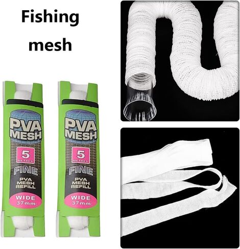 2 قطعة 25 مللي متر PVA شبكات صيد سمك الشبوط عبوة الطعم أكياس تخزين الحفارات المياه القابلة للذوبان الطعم التفاف أكياس لطعم الكارب in Kuwait