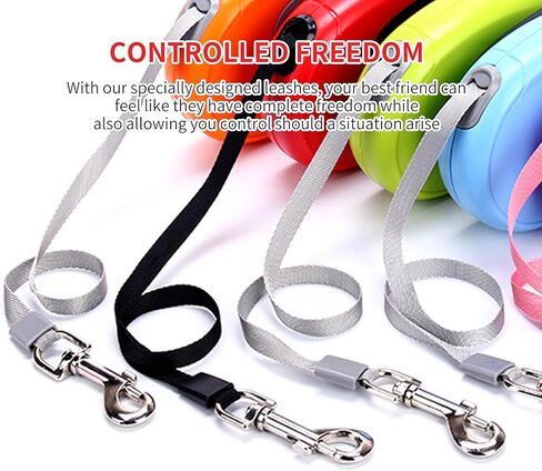 مقود الكلب القابل للسحب والمغطى بالمطاط المضاد للانزلاق - مقود تلقائي آمن ومريح لتمشية الكلاب دون عناء، مقود ممتاز قابل للسحب للحيوانات الأليفة in Kuwait