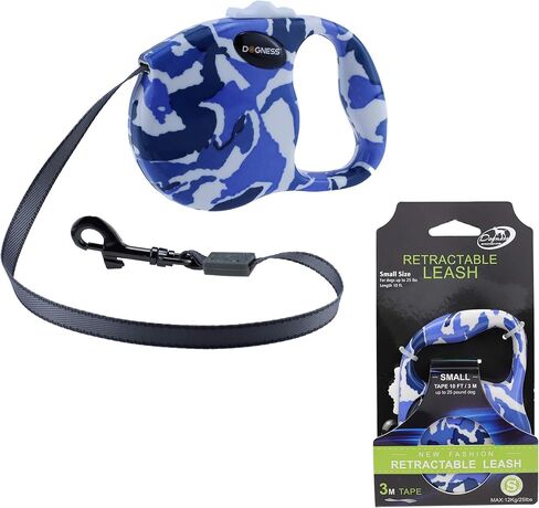 مقود الكلاب القابل للسحب من دوجنيس، مناسب للأطفال، شريط شريط مقاوم للماء بطول 10 - 16 قدم، تدريب على المشي والركض للكلاب الصغيرة والمتوسطة والكبيرة (13 قدمًا / حتى 55 رطلاً، فراولة وردية) in Kuwait