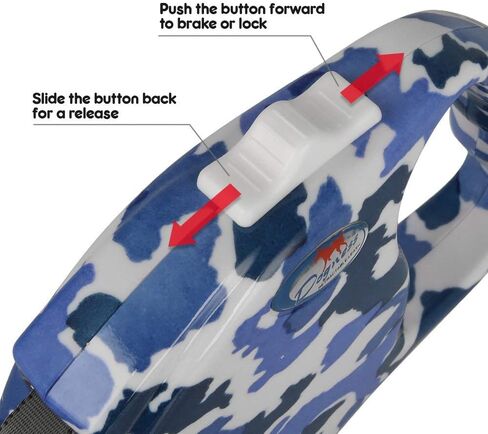 مقود الكلاب القابل للسحب من دوجنيس، مناسب للأطفال، شريط شريط مقاوم للماء بطول 10 - 16 قدم، تدريب على المشي والركض للكلاب الصغيرة والمتوسطة والكبيرة (13 قدمًا / حتى 55 رطلاً، فراولة وردية) in Kuwait