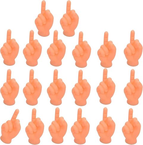 20 قطعة من دمى الأصابع الوسطى، دمى يد مضحكة بأصابع صغيرة، مثالية للألعاب، والهالوين، والكريسماس، والأساور المرحة in Kuwait