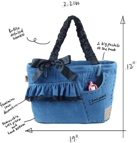 Alfie Pet - Leona Pet Carrier - Color: Light Blue Denim in Kuwait