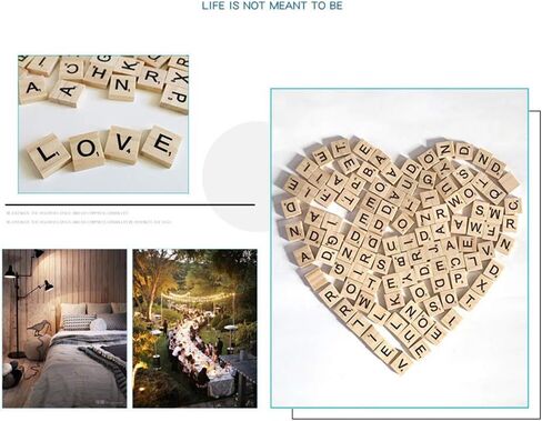 200 قطعة من الحروف الإملائية، لعبة صنع الكلمات المتقاطعة الإملائية بنفسك، بلاط حروف خشبية in Kuwait