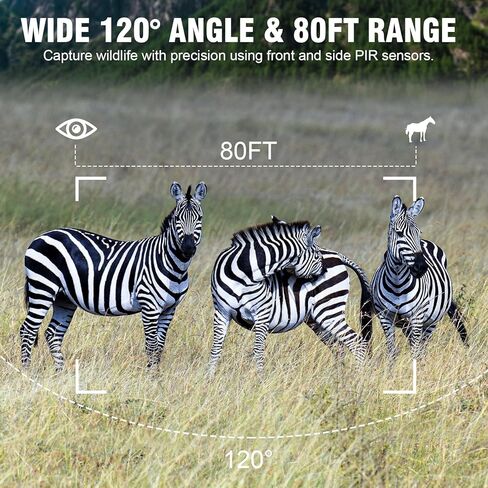 كاميرات LEEDEER Game Hunting Cameras 36MP 4K Trail مع رؤية ليلية، مشغل 0.2 ثانية، زاوية واسعة، نطاق 80 قدمًا، IP66، شاشة LCD 2 بوصة، بطاقة TF سعة 32 جيجابايت - لمراقبة الحياة البرية في الهواء الطلق وأمن المنزل in Kuwait