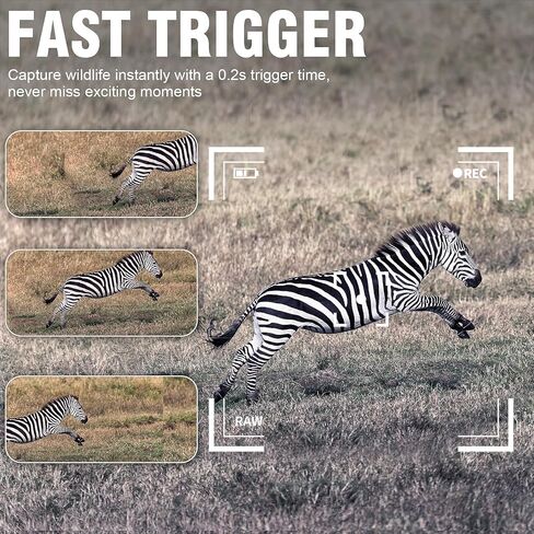 كاميرات LEEDEER Game Hunting Cameras 36MP 4K Trail مع رؤية ليلية، مشغل 0.2 ثانية، زاوية واسعة، نطاق 80 قدمًا، IP66، شاشة LCD 2 بوصة، بطاقة TF سعة 32 جيجابايت - لمراقبة الحياة البرية في الهواء الطلق وأمن المنزل in Kuwait