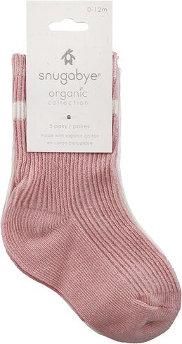 Organic 3-Pack Baby Crew Socks | Multiple Colours in Saudi Arabia