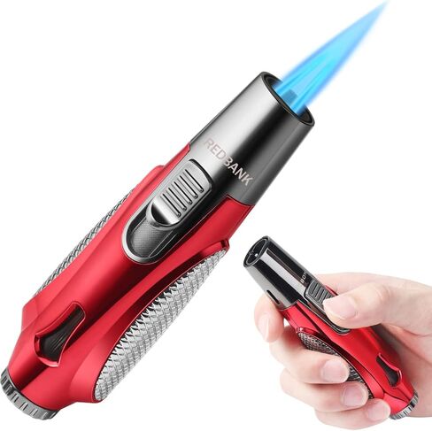 ولاعة شعلة، ولاعة بيوتان، ولاعة شعلة قابلة لإعادة الملء، ولاعة غاز طويلة قابلة لإعادة الملء مقاومة للرياح (غاز البوتان غير متضمن) (أزرق طويل) in Kuwait