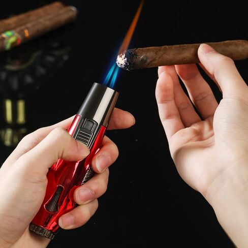 ولاعة شعلة، ولاعة بيوتان، ولاعة شعلة قابلة لإعادة الملء، ولاعة غاز طويلة قابلة لإعادة الملء مقاومة للرياح (غاز البوتان غير متضمن) (أزرق طويل) in Kuwait