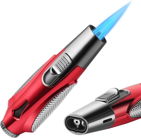 ولاعة شعلة، ولاعة بيوتان، ولاعة شعلة قابلة لإعادة الملء، ولاعة غاز طويلة قابلة لإعادة الملء مقاومة للرياح (غاز البوتان غير متضمن) (أزرق طويل) in Kuwait