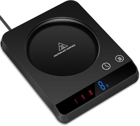 جهاز تدفئة القدح من ميسبي، جهاز تدفئة أكواب القهوة لتقديمها كهدية للمكتب والقهوة، جهاز تدفئة المشروبات للاستخدام في المكتب المنزلي، إيقاف تلقائي، تقنية استشعار الضغط، تقنية اللمس والتحكم الرقمي في درجة الحرارة، 131-194 درجة فهرنهايت، أسود in Kuwait