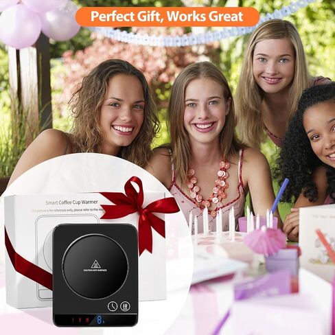 جهاز تدفئة القدح من ميسبي، جهاز تدفئة أكواب القهوة لتقديمها كهدية للمكتب والقهوة، جهاز تدفئة المشروبات للاستخدام في المكتب المنزلي، إيقاف تلقائي، تقنية استشعار الضغط، تقنية اللمس والتحكم الرقمي في درجة الحرارة، 131-194 درجة فهرنهايت، أسود in Kuwait