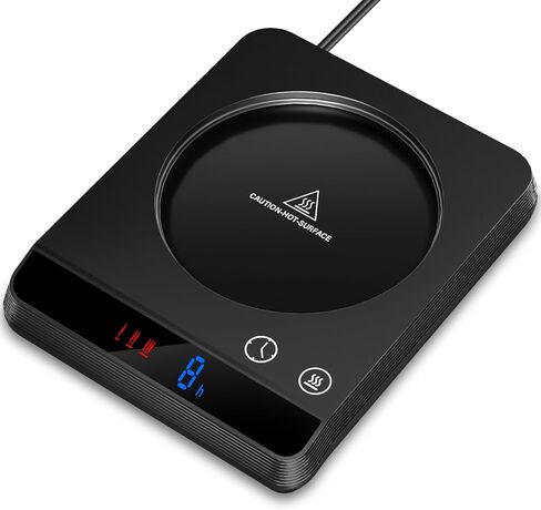 جهاز تدفئة القدح من ميسبي، جهاز تدفئة أكواب القهوة لتقديمها كهدية للمكتب والقهوة، جهاز تدفئة المشروبات للاستخدام في المكتب المنزلي، إيقاف تلقائي، تقنية استشعار الضغط، تقنية اللمس والتحكم الرقمي في درجة الحرارة، 131-194 درجة فهرنهايت، أسود in Kuwait