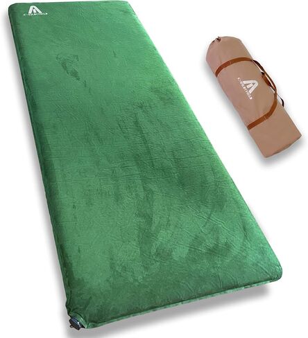 C·WILDYFIELD 4 INCH Thick Self Inflating Sleeping Pad with 9 R Value Foam Camping Mattress, Ultra Thick Comfort Camping Mattress, Inflatable Foam Camping Pad, Portable Comfortable Sleeping Pad in Saudi Arabia