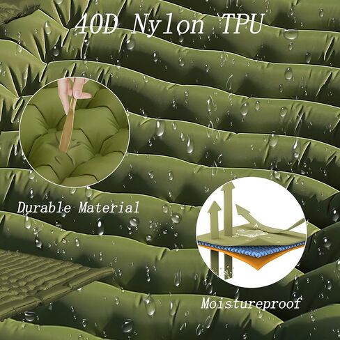 Double Self Inflating Sleeping Camping Mattress Pad for 2 People with Built-in Foot Pump for Tent,Backpacking Hiking, Traveling, Portable Camping Mat… in Saudi Arabia