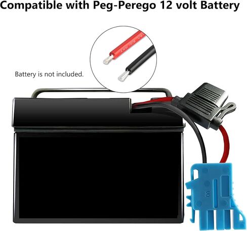Wire Harness Connector Compatible with Peg-Perego 12-Volt SLA Battery for Kids Ride-on Car Toys in Saudi Arabia