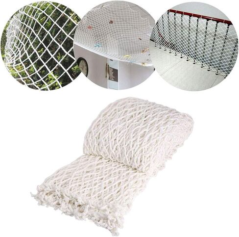 Child Safety Net (2x3m White), Indoor Staircase Balcony Anti-Fall Outdoor Fence Protection Netting Cargo Cover Nets Football Replacement Mesh Nylon Rope Decorative Net in Saudi Arabia