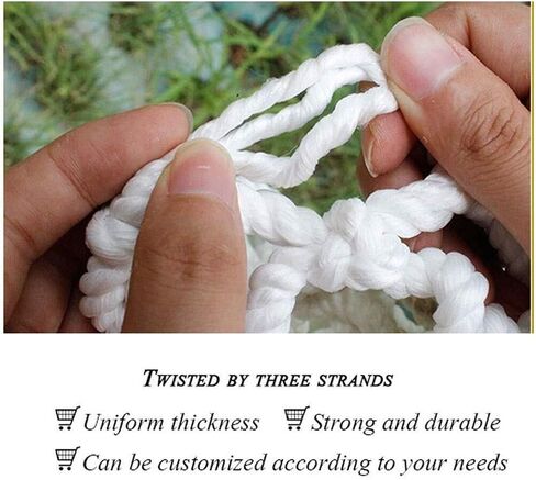 Child Safety Net (2x3m White), Indoor Staircase Balcony Anti-Fall Outdoor Fence Protection Netting Cargo Cover Nets Football Replacement Mesh Nylon Rope Decorative Net in Saudi Arabia