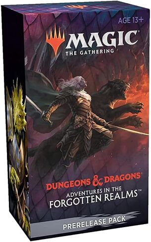 مجموعة الإصدار التجريبي لمغامرات MTG Dungeons and Dragons in The Forgotten Realms - 6 معززات مسودة، ونرد، وعرض ترويجي in Kuwait