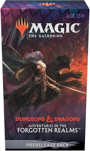 مجموعة الإصدار التجريبي لمغامرات MTG Dungeons and Dragons in The Forgotten Realms - 6 معززات مسودة، ونرد، وعرض ترويجي in Kuwait