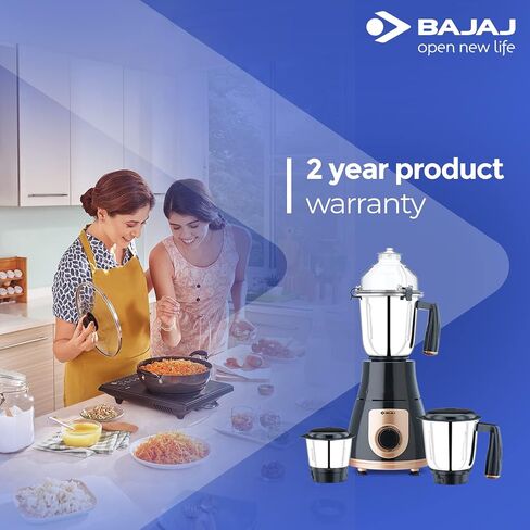 باجاج GX-3701 خلاط مطحنة 750 واط مع خاصية نوتري برو، 3 مرطبانات، أسود in Saudi Arabia