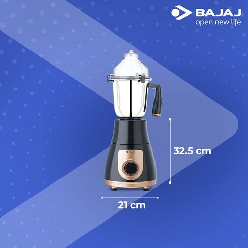 باجاج GX-3701 خلاط مطحنة 750 واط مع خاصية نوتري برو، 3 مرطبانات، أسود in Saudi Arabia