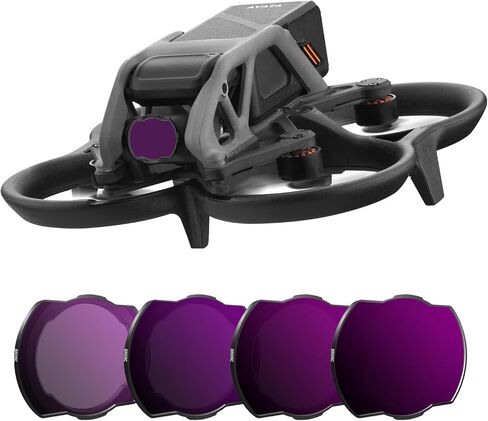 مجموعة فلاتر BRDRC مكونة من 4 قطع ND لوحدة الهواء DJI Avata / O3، ملحقات طائرة بدون طيار ذات فلتر محايد الكثافة (ND8+ND16+ND32+ND64) in Kuwait