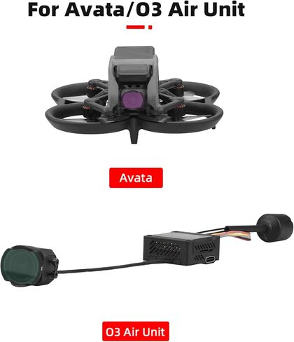 مجموعة فلاتر BRDRC مكونة من 4 قطع ND لوحدة الهواء DJI Avata / O3، ملحقات طائرة بدون طيار ذات فلتر محايد الكثافة (ND8+ND16+ND32+ND64) in Kuwait