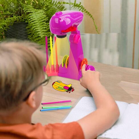 Drawing Projector for Kids Toy,smart art sketcher projector kid toys, with 32 Slide Cartoon Patterns and 12 Color Brush, Adjustable Pattern Size,Suitable for Children to Learn to Draw and Sketch in Saudi Arabia