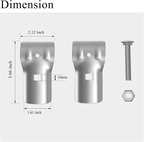 نهاية السكك الحديدية المشابك بيت الكلب لوحة المشابك سلسلة ربط السياج T- المشابك 1-3 / 8 '' أجزاء السياج (4 مجموعات) مؤقت بيت الكلب المشابك العلاقات السياج المجلفن لإطارات لوحة الأنابيب 32 مم in Kuwait