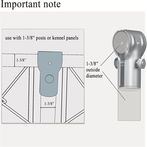 نهاية السكك الحديدية المشابك بيت الكلب لوحة المشابك سلسلة ربط السياج T- المشابك 1-3 / 8 '' أجزاء السياج (4 مجموعات) مؤقت بيت الكلب المشابك العلاقات السياج المجلفن لإطارات لوحة الأنابيب 32 مم in Kuwait