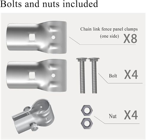 نهاية السكك الحديدية المشابك بيت الكلب لوحة المشابك سلسلة ربط السياج T- المشابك 1-3 / 8 '' أجزاء السياج (4 مجموعات) مؤقت بيت الكلب المشابك العلاقات السياج المجلفن لإطارات لوحة الأنابيب 32 مم in Kuwait
