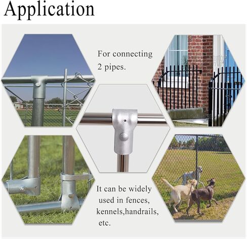 نهاية السكك الحديدية المشابك بيت الكلب لوحة المشابك سلسلة ربط السياج T- المشابك 1-3 / 8 '' أجزاء السياج (4 مجموعات) مؤقت بيت الكلب المشابك العلاقات السياج المجلفن لإطارات لوحة الأنابيب 32 مم in Kuwait