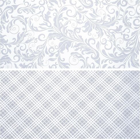 LeZakaa Reversible Floral Wrapping Paper Jumbo Roll - Flower in Blue & White Dot in Pink - 24 inches x 100 Feet (200 sq.ft.) in Kuwait