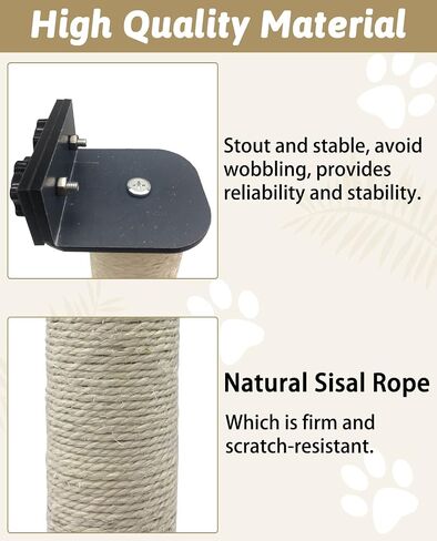 VCEPJH 2 Pcs Cat Scratching Post for Crate Cage Mounted Cat Scratcher Natural Sisal Scratch for Scratching and Climbing Furniture 15x2.7inches (Yellow) in Saudi Arabia