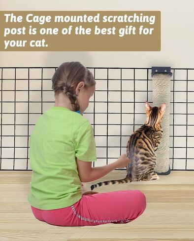 VCEPJH 2 Pcs Cat Scratching Post for Crate Cage Mounted Cat Scratcher Natural Sisal Scratch for Scratching and Climbing Furniture 15x2.7inches (Yellow) in Saudi Arabia