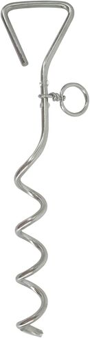 كابل ربط الكلاب ووتد، 30 قدمًا سلاسل للكلاب مقود خارجي للكلاب و16 بوصة للكلاب مضادة للصدأ مناسبة للكلاب المتوسطة والكبيرة التي يصل وزنها إلى 100 رطل، للتخييم والمنتزه والحديقة والفناء in Kuwait